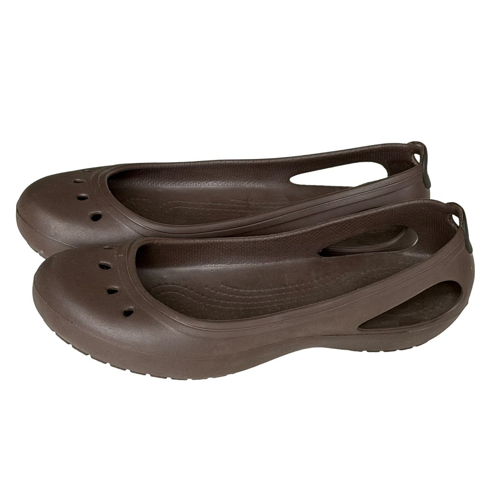 Crocs Kadee Ballet Flats Brown Women's Size 8 Vacation Beach Convenience Shoes